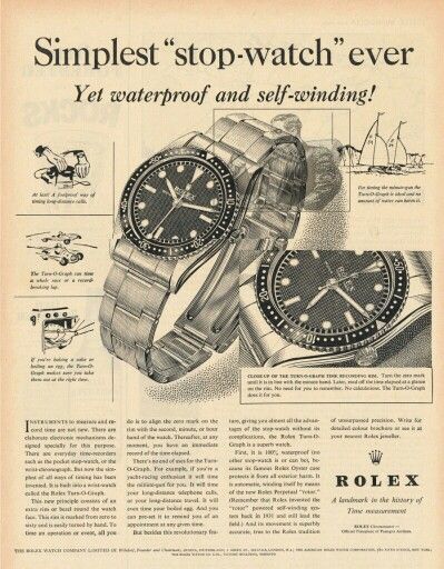 ROLEX HISTORY ROLEX OYSTER PERPETUAL TURNOGRAPH STEEL 1955